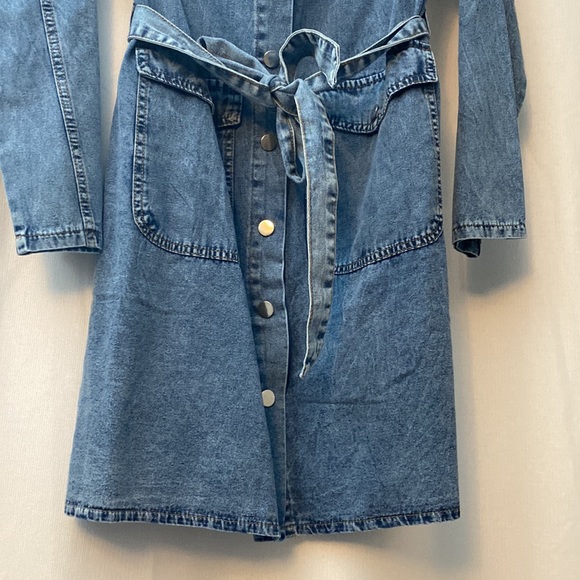 SHEIN Denim Button Up Dress - Picture 3 of 4